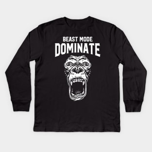 beast mode Kids Long Sleeve T-Shirt